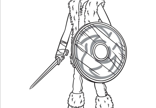 Hipo con escudo vikingo
