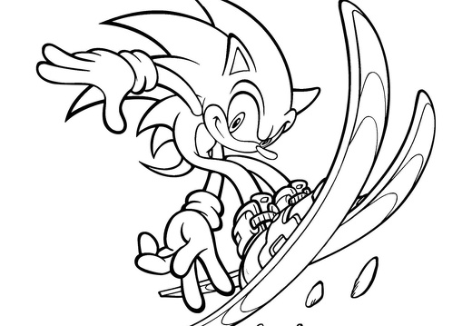 Sonic con esquia