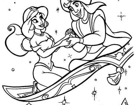 Enamorados Jasmine y Aladdin