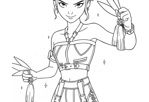 Guerreras KPop Demon Hunters para colorear