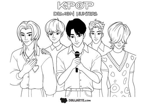Guerreras KPop Demon Hunters para colorear