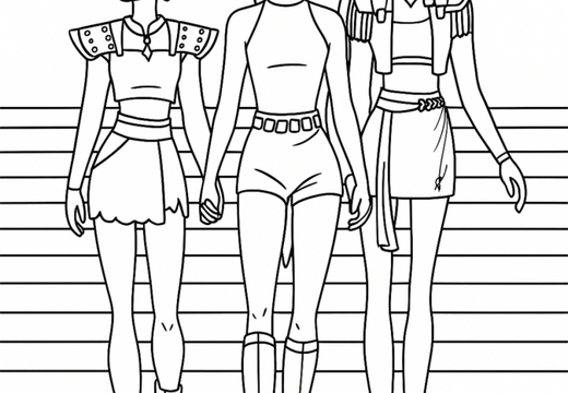 Guerreras KPop Demon Hunters para colorear