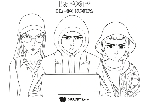 Guerreras KPop Demon Hunters para colorear