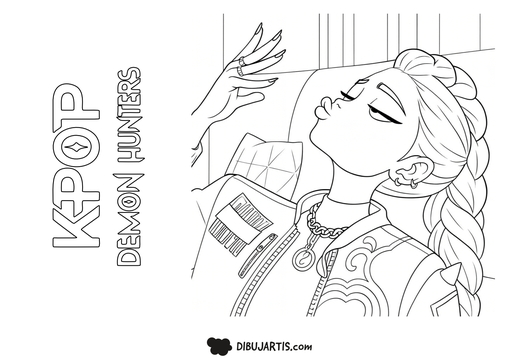 Guerreras KPop Demon Hunters para colorear